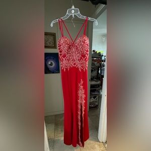red prom dress